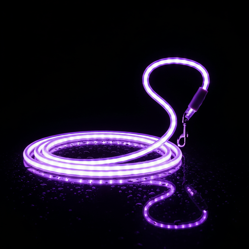 Purple LED Light-Up Dog Leash